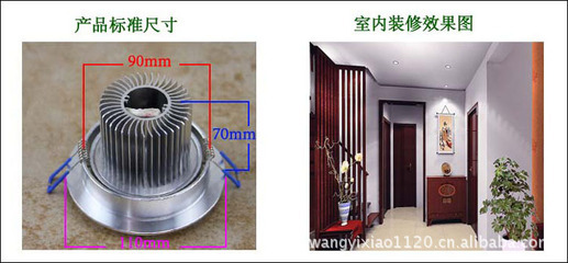 【大功率LED天花燈 LED射燈 嵌入式 節(jié)能燈 廠家直銷開孔95MM車鋁】?jī)r(jià)格,廠家,圖片,LED天花燈,上海千翰照明-