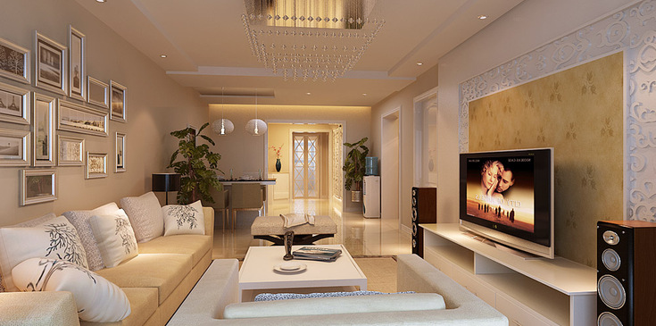 海景文苑3室2廳2衛(wèi)128㎡現(xiàn)代混搭風(fēng)格_設(shè)計(jì)作品_焦點(diǎn)家居_設(shè)計(jì)效果圖_家庭裝修設(shè)計(jì)